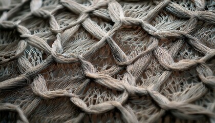 intricate woven threads form an elegant continuous surface visual grid lace