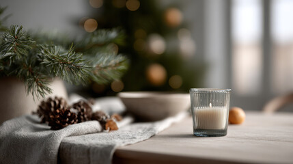 capture essence of minimalist christmas celebration in usa showcasing ecofriendly decor