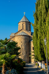 Metekhi Cathedral in Tbilisi on the banks of the Kura River