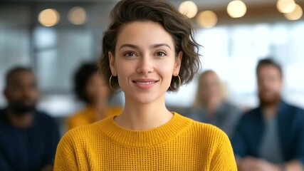 A diverse team engages in a dynamic leadership workshop in a contemporary office setting.