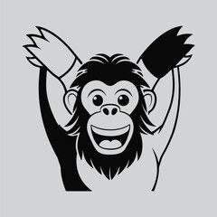 Screaming Chimp Illustration