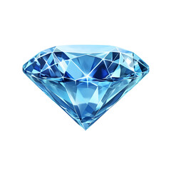A blue diamond is shown on a white background