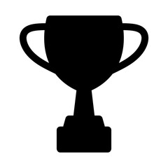 Trophy silhouette icon with simple and modern design