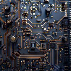 Fototapeta premium A wallpaper of accurate size and resolution, the image shows the internal circuit board of the phone.