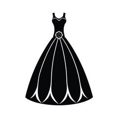 wedding dress vector illustration
