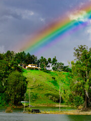 rainbow over the river