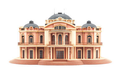 Theater for Entertainment and Performing Arts - Isolated on White Background