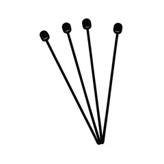 bobby pins on white background