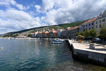 Fototapeta premium Senj, a town, a resort on the Adriatic Sea, a popular tourist destination, in Croatia, Europe,