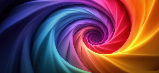 Fototapeta premium Colorful swirling spiral pattern with vibrant hues and smooth texture.