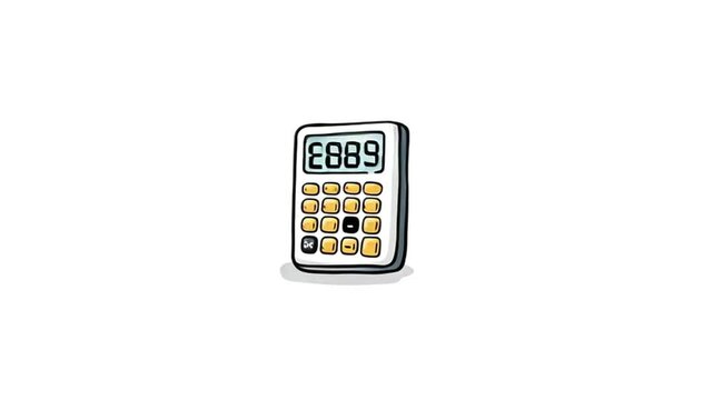 Animated Finance Calculator Icon Illustration
