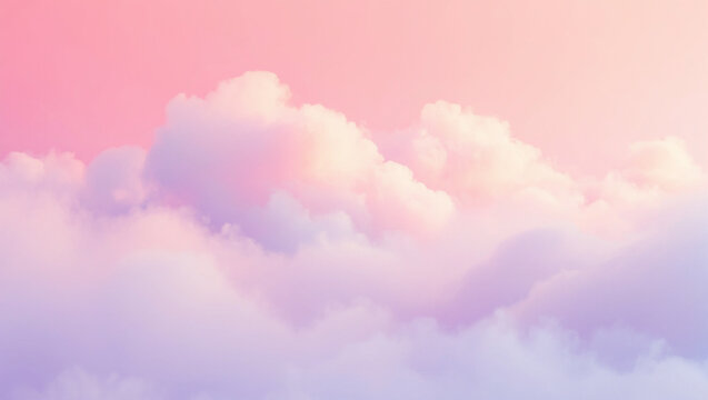 Pink And Blue Sky Background With Clouds