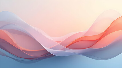Naklejka premium Gentle Undulations: Abstract Forms in Warm and Cool Hues