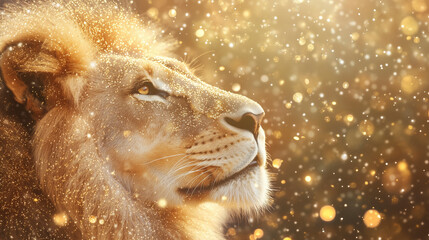 lion amazing background hd wallpaper in radiant gold tones