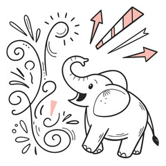 Chalk Line Movement Elements Vector Hand Drawn Doodle Arrows Sparkles Motion Icons