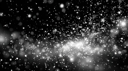 Obraz premium Black And White Abstract Space With Sparkling Stars