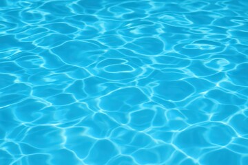 Fototapeta premium Clear Blue Pool Water with Sunlight Reflections
