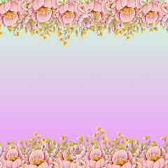 beautiful flower themed frame