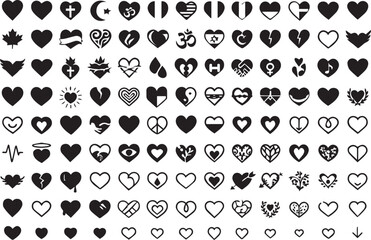 Collection of Heart Symbols and Icons