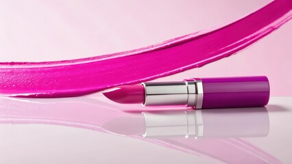 pink lipstick on a black background