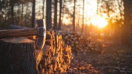 Sunset Woodsman Axe