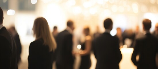 Blurred Crowd at a Formal Event
