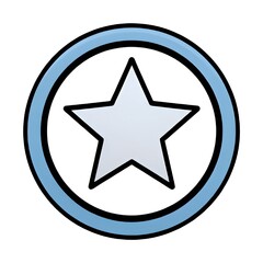 Obraz premium star badge circle icon vector on white background 