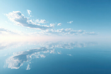 create photorealistic ultraminimalistic image of serene sky above ocean essence of tranquility