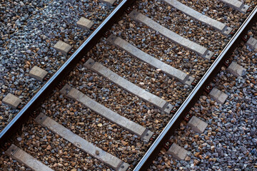 Zenithal plane of train tracks. 