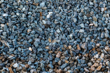 Plan ballast stones transport railroad tracks railway transport of trains.