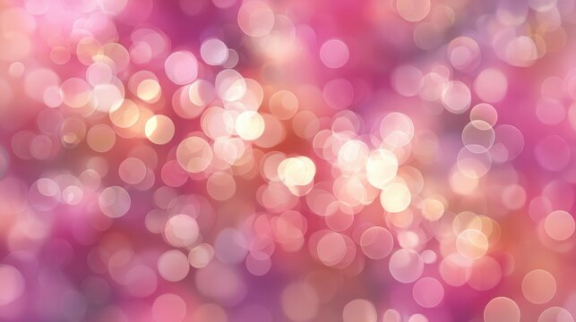 A 4K photo of pink bokeh lights background, soft glow, texture, design.