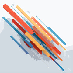 vector illustration of colorful strokes  
