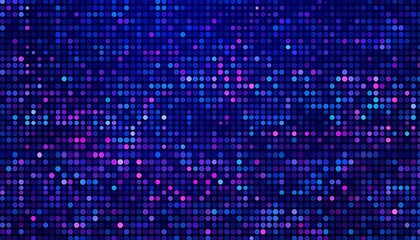 Abstract digital graphic with vibrant purple and blue dots