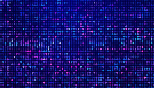 Abstract digital graphic with vibrant purple and blue dots