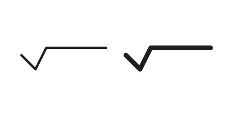 Square root icon. Vector illustration, flat and stroke