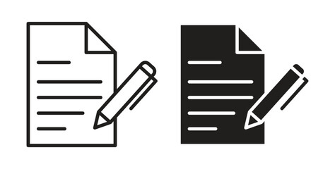 Form icon. Vector illustration, flat and stroke