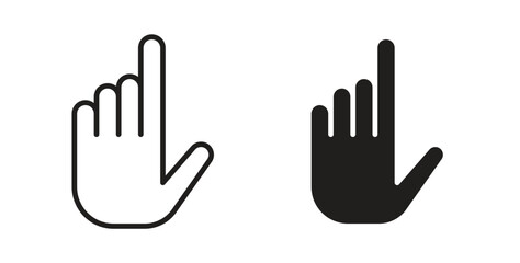 Obraz premium Cursor icon. Vector illustration, flat and stroke