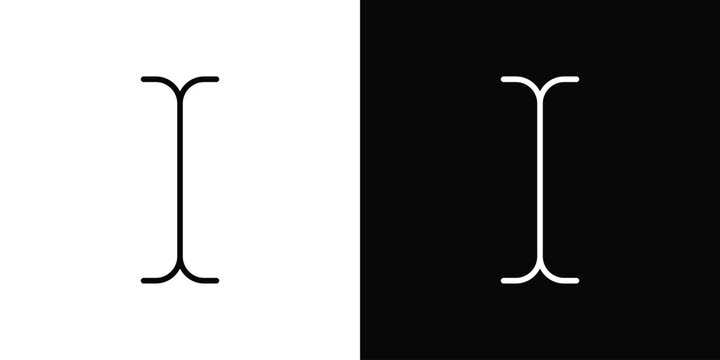 Cursor text icon pack with black and white editable stroke lines for graphic design work