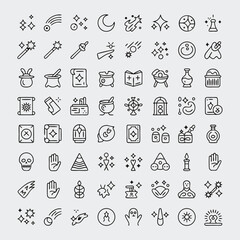 Voodoo doll vector icons suitable for mystical designs. Magic elements for spooky illustrations, Halloween graphics, and witchcraft themed projects.