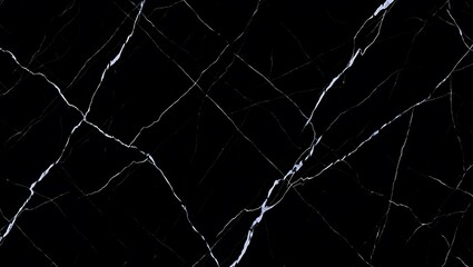 Elegant black marble surface with white veins and blue highlights