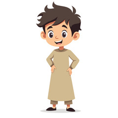 arabic boy vector cartoon draw