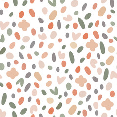 Minimalistic abstract pattern in pastel colors, suitable for children's designs