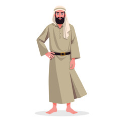 islamic man vector cartoon draw