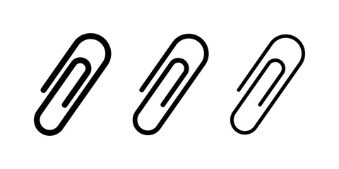 Paper clip icon set