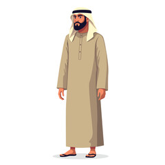 arabic man vector cartoon draw