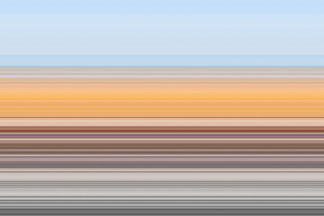 Illustration Low Grey Rock Lines Middle Golden Sand Stripes Blue Sky Horizontal Horizon.