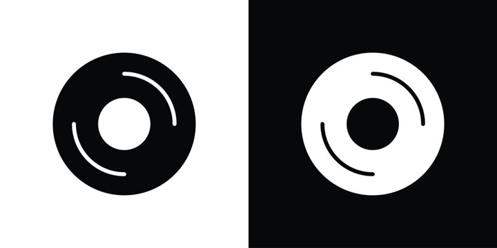 Vinyl icon. vector graphics pack.