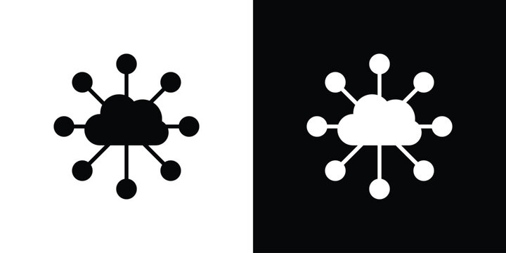 Network cloud icon. vector graphics pack.