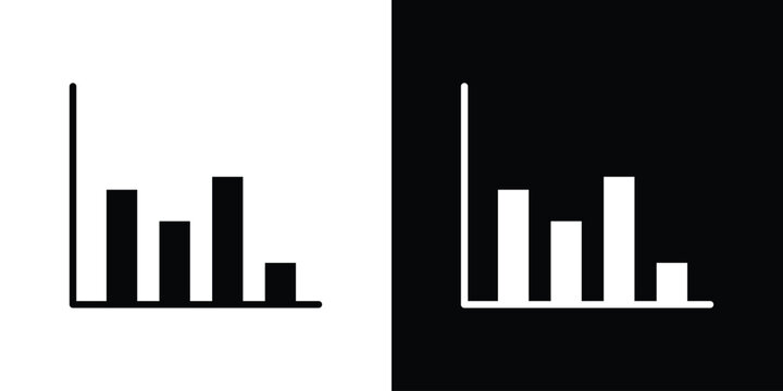 Chart histogram icon. vector graphics pack.