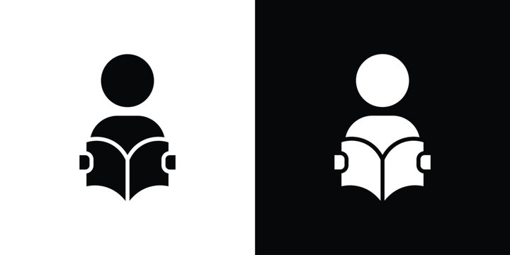 Book open reader icon. vector graphics pack.